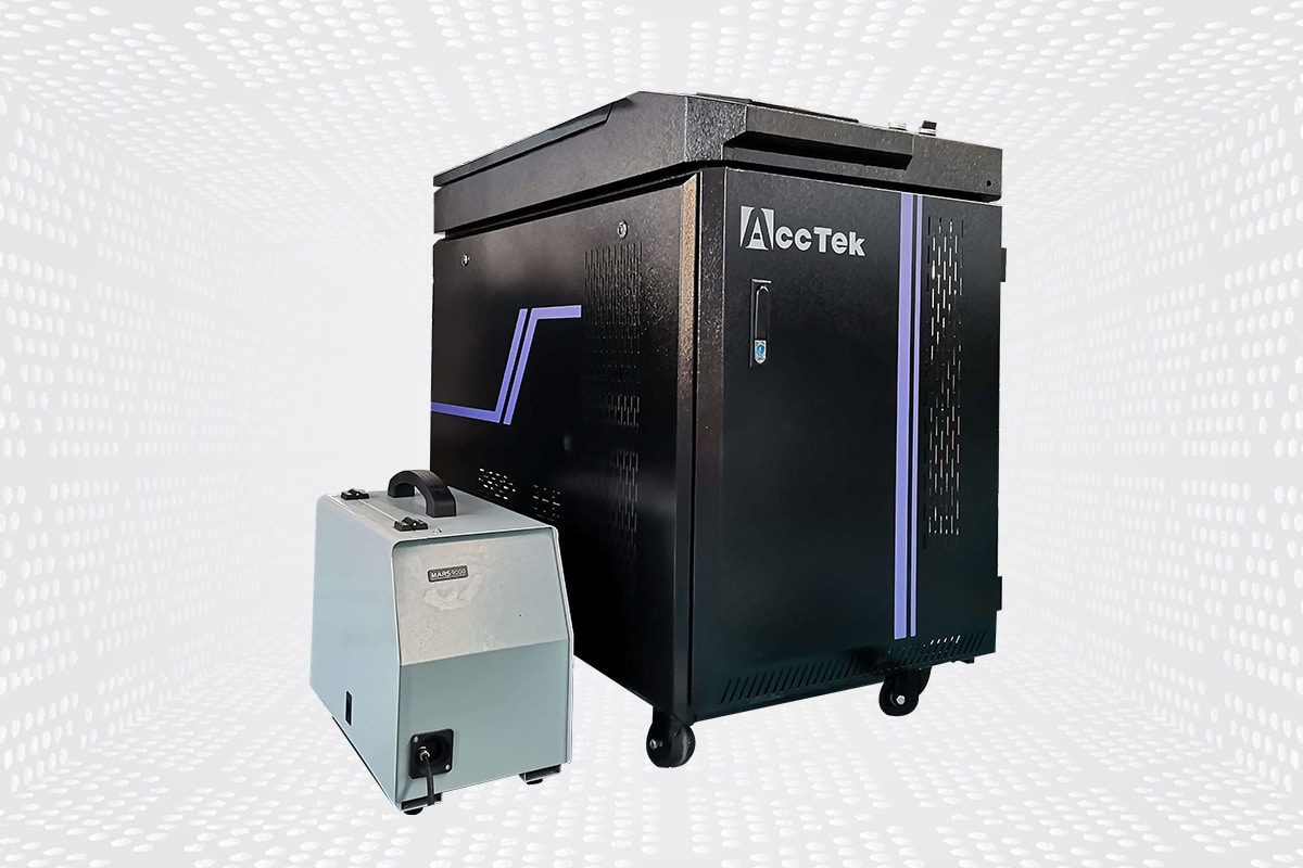 Máquina de soldadura láser de fibra con alimentador automático de alambre -  AccTek Laser