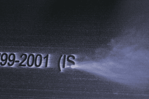 What safety precautions should be taken when laser marking?