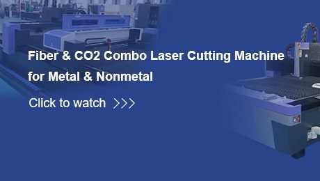 Máquina de corte a laser de fibra e CO2