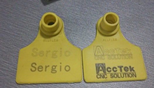 Amostras de marcação a laser de fibra