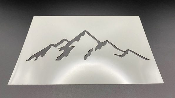 マイラーのレーザー切断サンプル