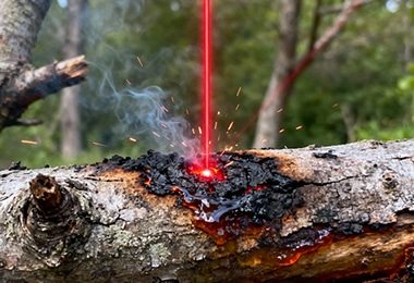 Exemples de déblaiement d'obstacles au laser