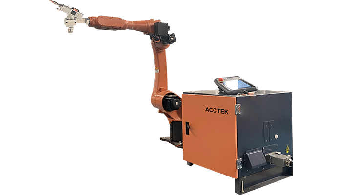 Renderização de robô de soldagem a laser