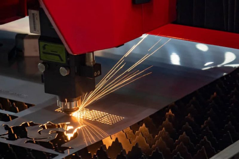 What safety measures should be taken when operating a laser cutting machine